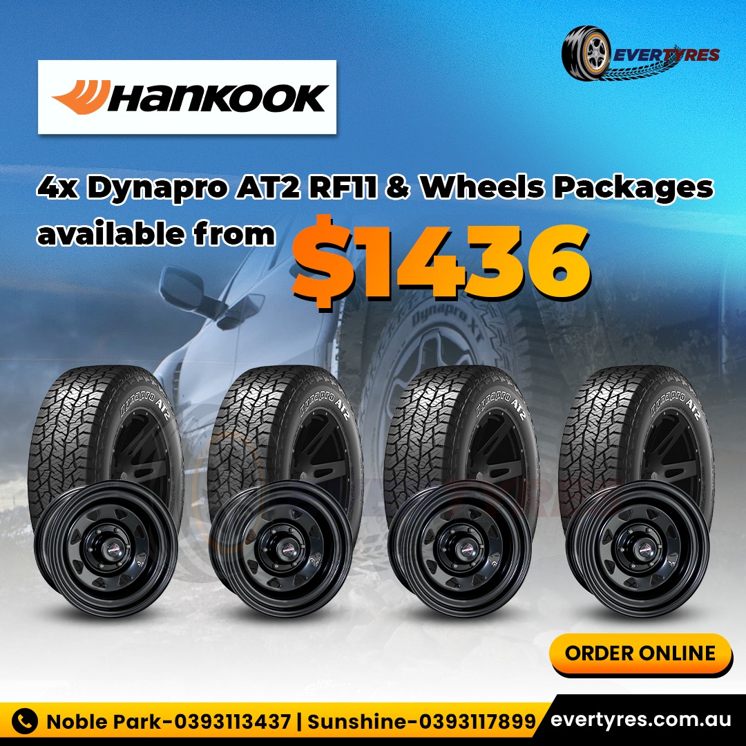 Hankook Dynapro AT2 & Dynamic Steel Wheels Package