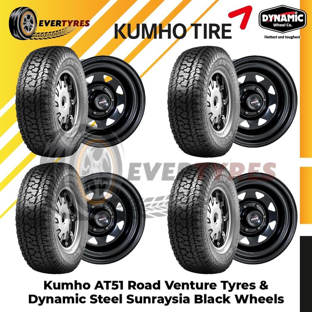 Kumho ROAD VENTURE AT52 & Dynamic Steel Sunraysia Black